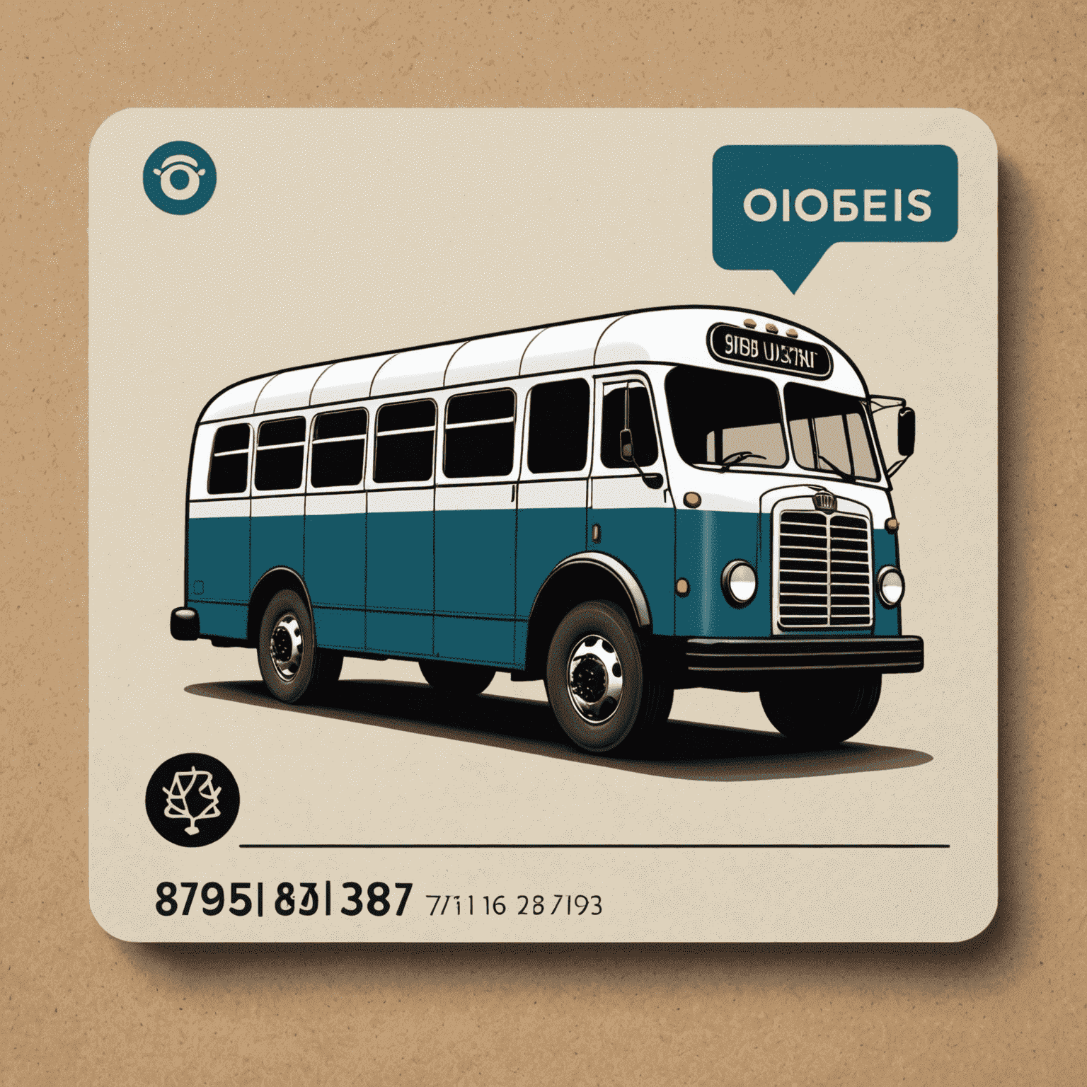 Bus Travel Card Logo featuring a stylized bus and card icon