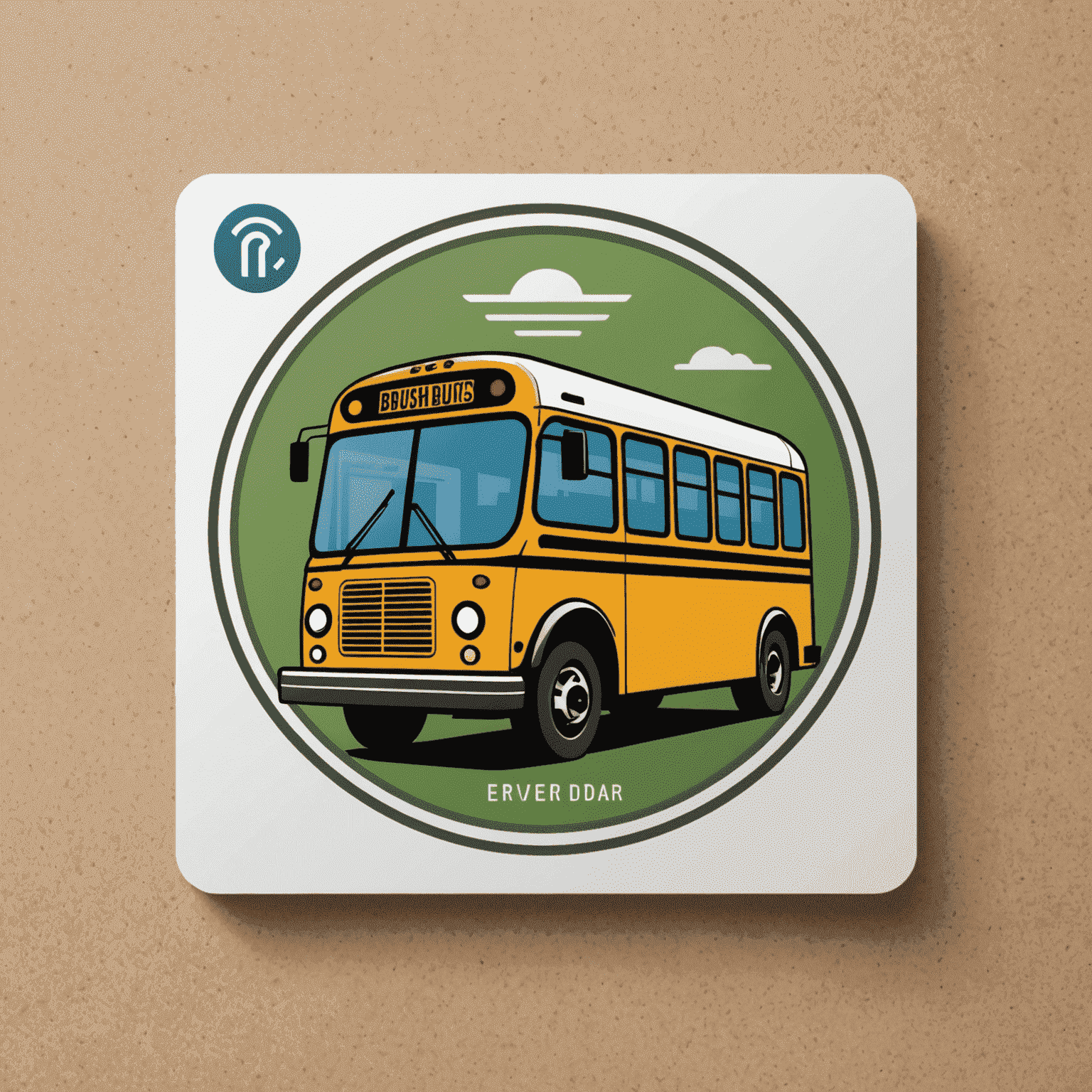 Bus Travel Card Logo featuring a stylized bus and card icon